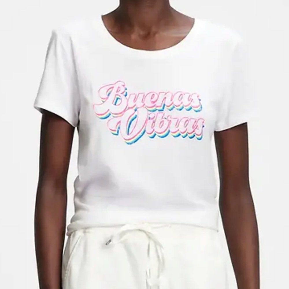NWT Gap “Buenas Vibras” Good Vibes T-shirt Size Large